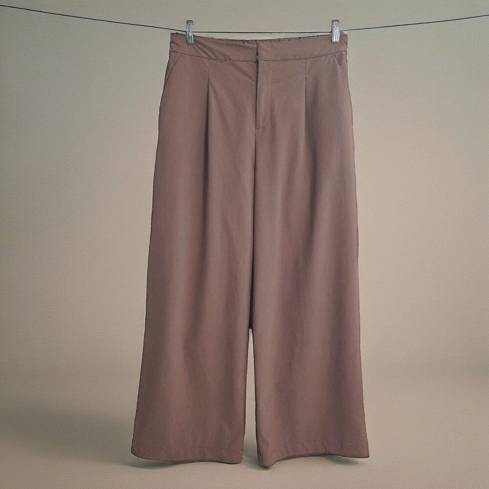 Figs Wide-Leg Pants in Mauve Brown